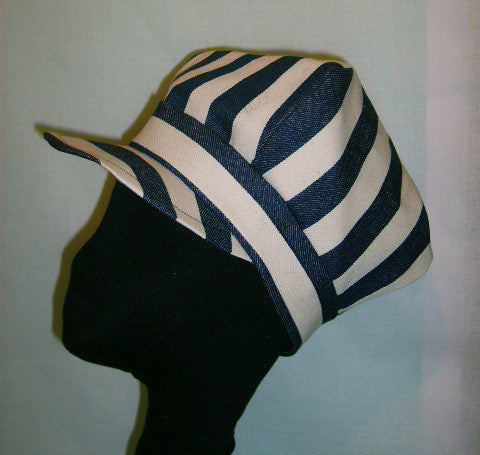 Stripe Duck & Denim Pop-Up Cap