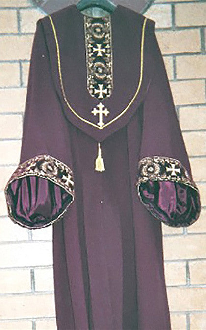 Two-Piece Burgundy Robe for Men